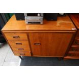 Cased Sewing machine desk with 4 drawers on tapering legs