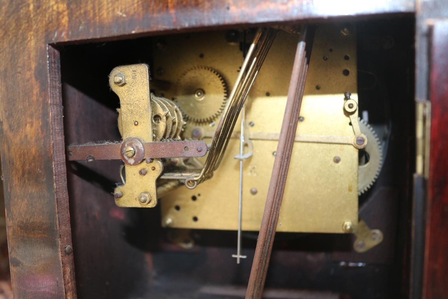 Walnut Cased Wurttemberg Granddaughter clock with numeral dial - Image 2 of 2