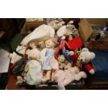 Collection of assorted Dolls and soft toys