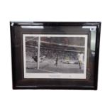 Gordon Banks Signed Framed Guadalajara World Cup Group Match 7th June 1970 Brazil 1 - 0 England