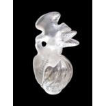 Lalique France Frosted Nina Ricci "Two Doves" Perfume Bottle with Stopper. Etched Signature to Base.