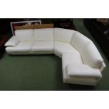 Ancona from the Natuzzi collection White Leather modular corner sofa suite approx 280cm in Length
