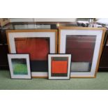Collective works Mark Rothko framed prints (4)