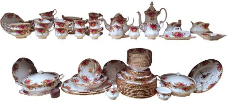 Large Collection of Royal Albert Old Country Roses Dinner and Tea ware 70 + Pieces mostly firsts