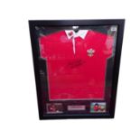 Sir Gareth Edwards CBE 53 Wales Caps 1967 - 1978 Framed Wales Rugby Gareth Edwards signed Shirt