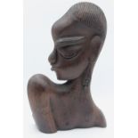 Head of an African woman, Franz Hagenauer, Vienna c1910. Carved in walnut wood