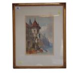 George Earp (British, 19th century) Framed watercolour 'Branbach' Signed in Pencil 50 x 62cm