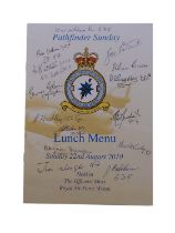 RAF Wyton Pathfinder Sunday Lunch 22nd August 2010 Signed later by a total of 14 Bomber Command