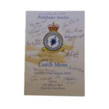 RAF Wyton Pathfinder Sunday Lunch 22nd August 2010 Signed later by a total of 14 Bomber Command