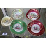 Collection of Old Foley China Cups and Saucers inc. Helichrysum Cup and Saucer