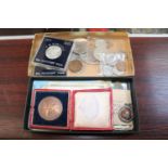 Collection of USA Silver and other coins and a collection of World Bank Notes