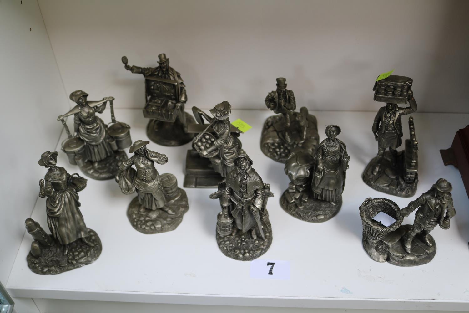 Jp Fine Pewter collection of Cries of London Figures (10)