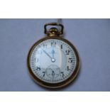 Good quality Hamilton Watch Co 10K Gold Filled Pocket watch with numeral dial