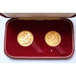 2 Cased Gold Sovereigns to include 1967 & 1912