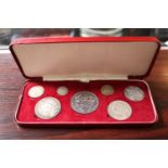 Cased 1887 Specimen Jubilee Part Set with some replacement coins