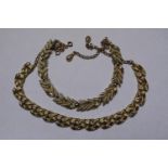 2 Gold Plated Ladies Costume necklaces