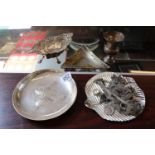 Collection of assorted Edwardian and later Silver items inc. Bon Bon dish, Ladies evening purse etc