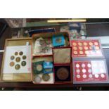 Collection of assorted British & World Coinage inc. Crowns, threepence Sets etc