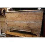 Large Pine Mule Chest with Single drawer to base and bracket feet
