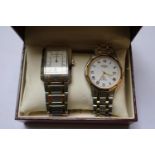 2 Rotary Gents Bimetal wristwatches with paperwork