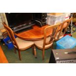 Good quality Oval table and 6 chairs with upholstered seats