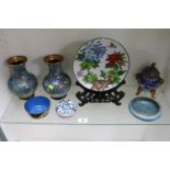 Collection of Chinese Cloisonne to include Vases, Censor, bowls etc
