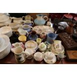 Collection of assorted English and European ceramics inc. Price, Royal Crown Derby, Mintons etc