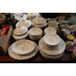 Extensive Royal Doulton Valencia pattern dinner service