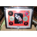 Framed Marilyn Manson signed picture and Cd set limited edition autographed CD Plaque presented by M