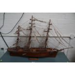 Model of the Cutty Sark with fitted box