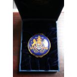 Boxed Halcyon Days Enamels the Diamond Jubilee Christmas 2002 Presented by Her Majesty the Queen