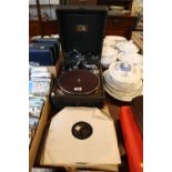 Vintage HMV Gramophone with assorted Record