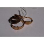 Collection of assorted 9ct Gold rings 7.3g total weight