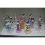 Collection of Coalport figures with certificates