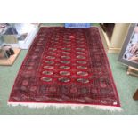 Red ground Persian Rug 206cm in Length
