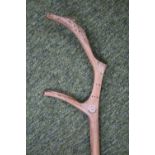 Scandinavian style carved walking stick