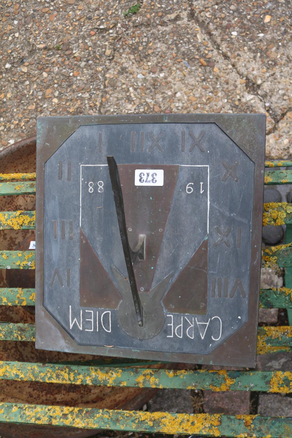 Copper and slate Sundial