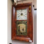 American Walnut wall clock with roman numeral dial