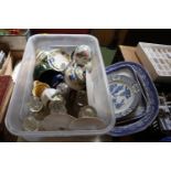 Box of assorted ceramics inc. Aynsley, Grafton etc