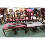 Harlequin set of 8 19thC Mahogany chairs with drop in seats