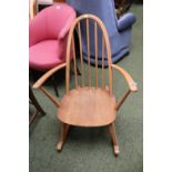 Ercol blonde elm Windsor rocking chair