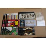 15 Proof Booklets of assorted Literature related stamps inc Marvel, Harry Potter etc