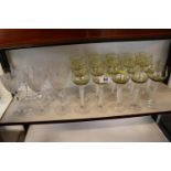 Collection of Air Twist stem hock glasses and a set of 6 20thC Glasses