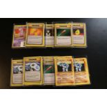 Quantity of Pokémon playing cards to include Trainer Full Heal, Nidorino, Trainer Revive