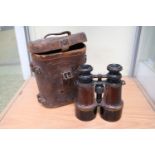 Pair of Leather cased Petit Fabrications of Paris Binoculars in Leather case