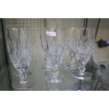 Set of 6 Waterford Crystal Flute Glasses Donegal pattern