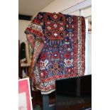 Persian Red and blue ground rug 180cm in Length
