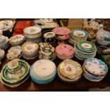 Large collection of English Porcelain Dessert and dinner ware inc Armorial, Minton, Spode,