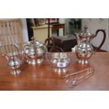 Garrard & Co Regent Plate 4 Piece Silver plated Tea set with inscription 'Presented to Albert Edward