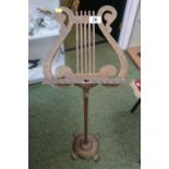 Adjustable Brass Lyre Music Stand C.1940s